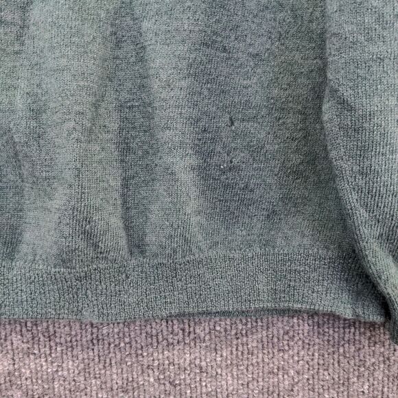 Fully Fashioned Women's Sweater Green 40 Collared Botany Wool Made in Scotland - Picture 9 of 14